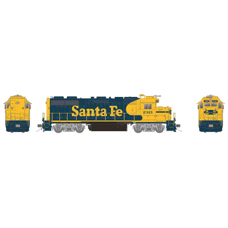 HO EMD GP38 DC Locomotive SF Yellow #2337