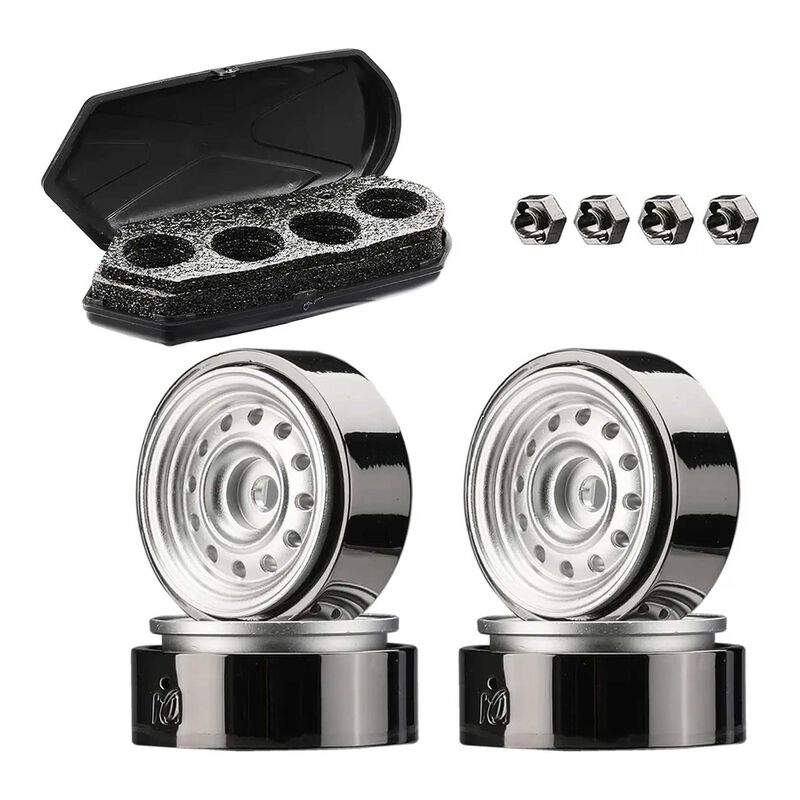 Scale Model Luggage Cargo Case & Alloy Wheel Set for Axial SCX24