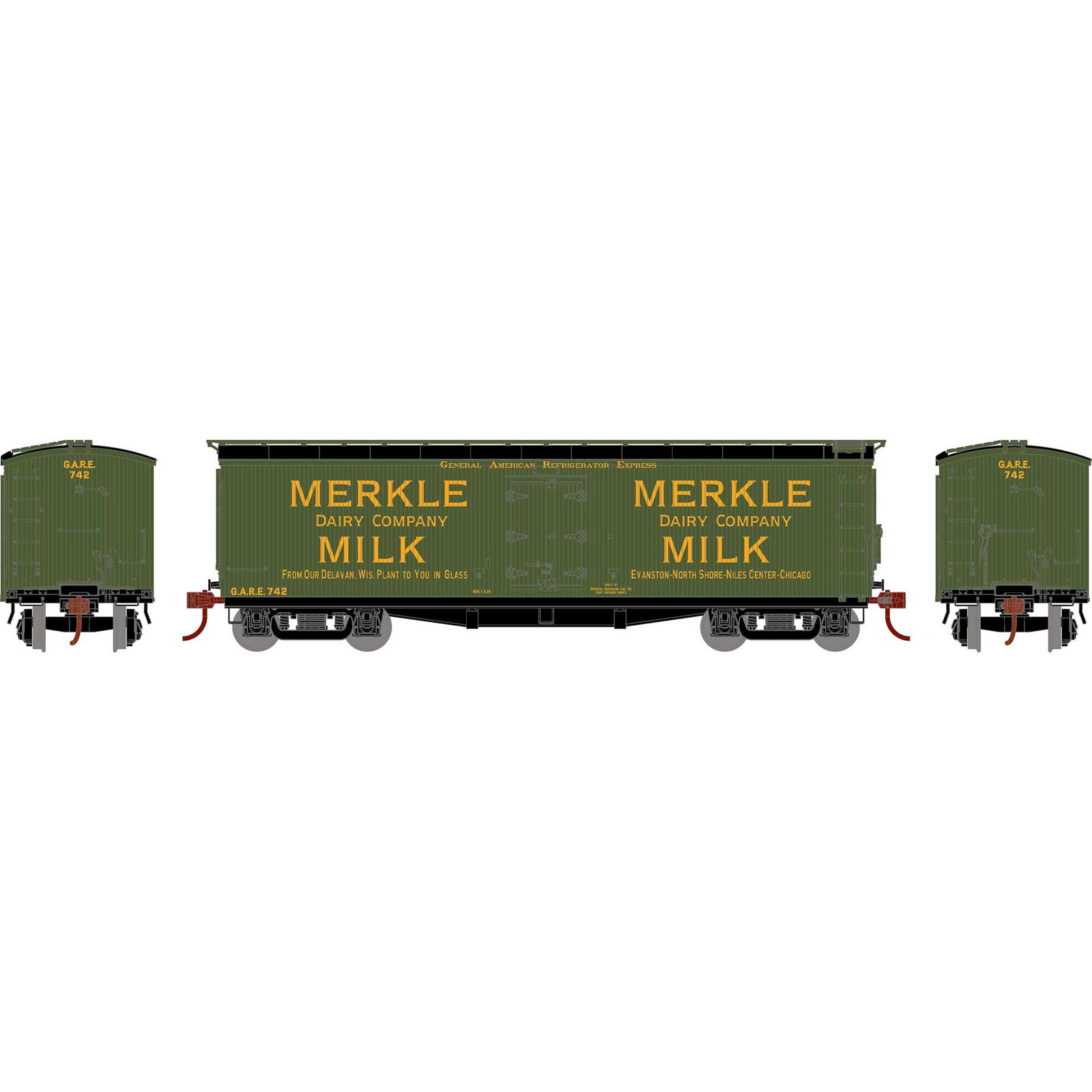 HO 40' Pfaudler Milk Car, Merkle #742