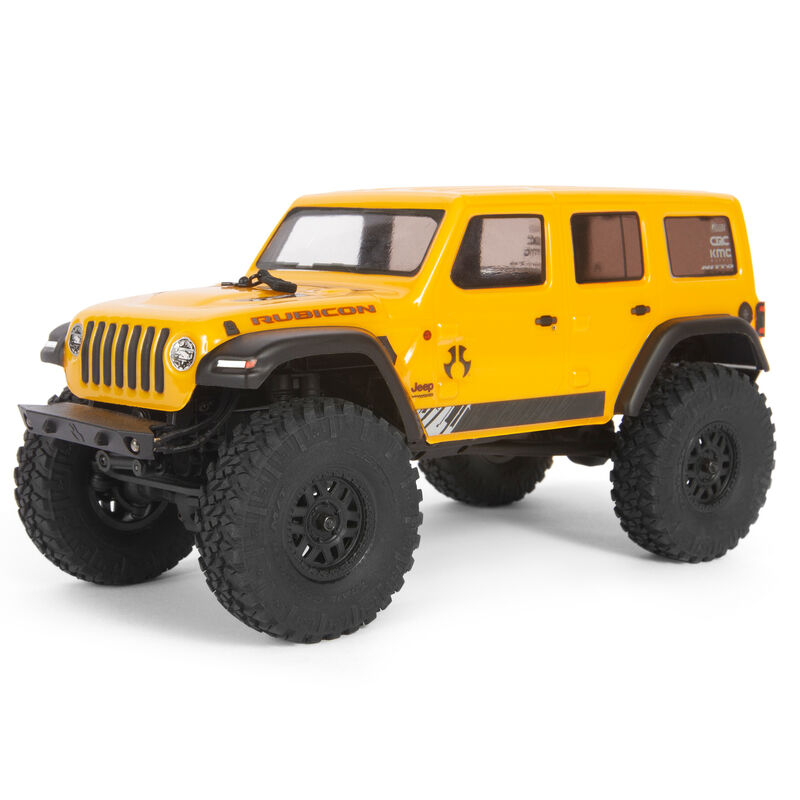 1/24 SCX24 2019 Jeep Wrangler JLU CRC 4X4 RTR Brushed Rock Crawler (Battery & Charger Included), Yellow