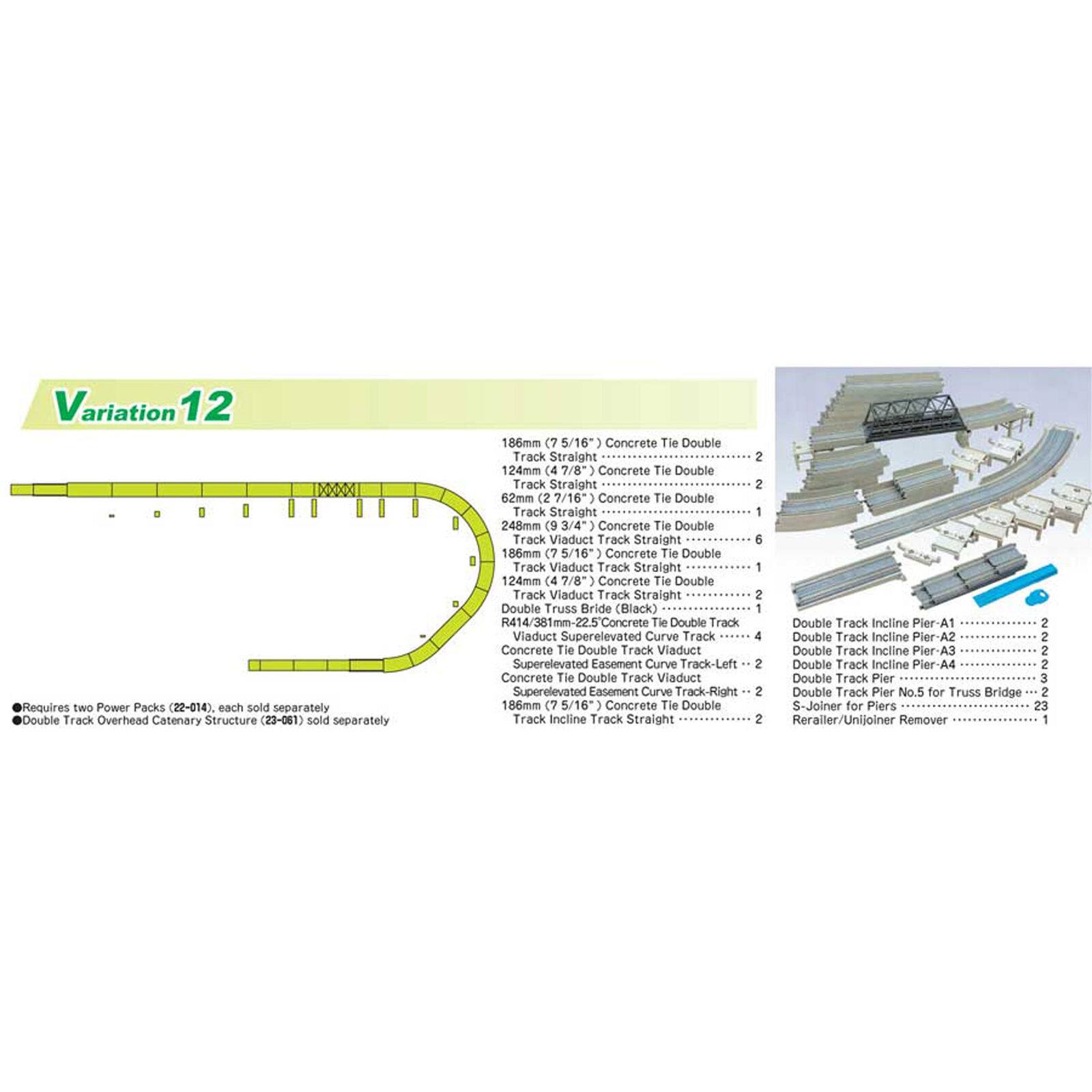 N V12 Double Track Viaduct Set