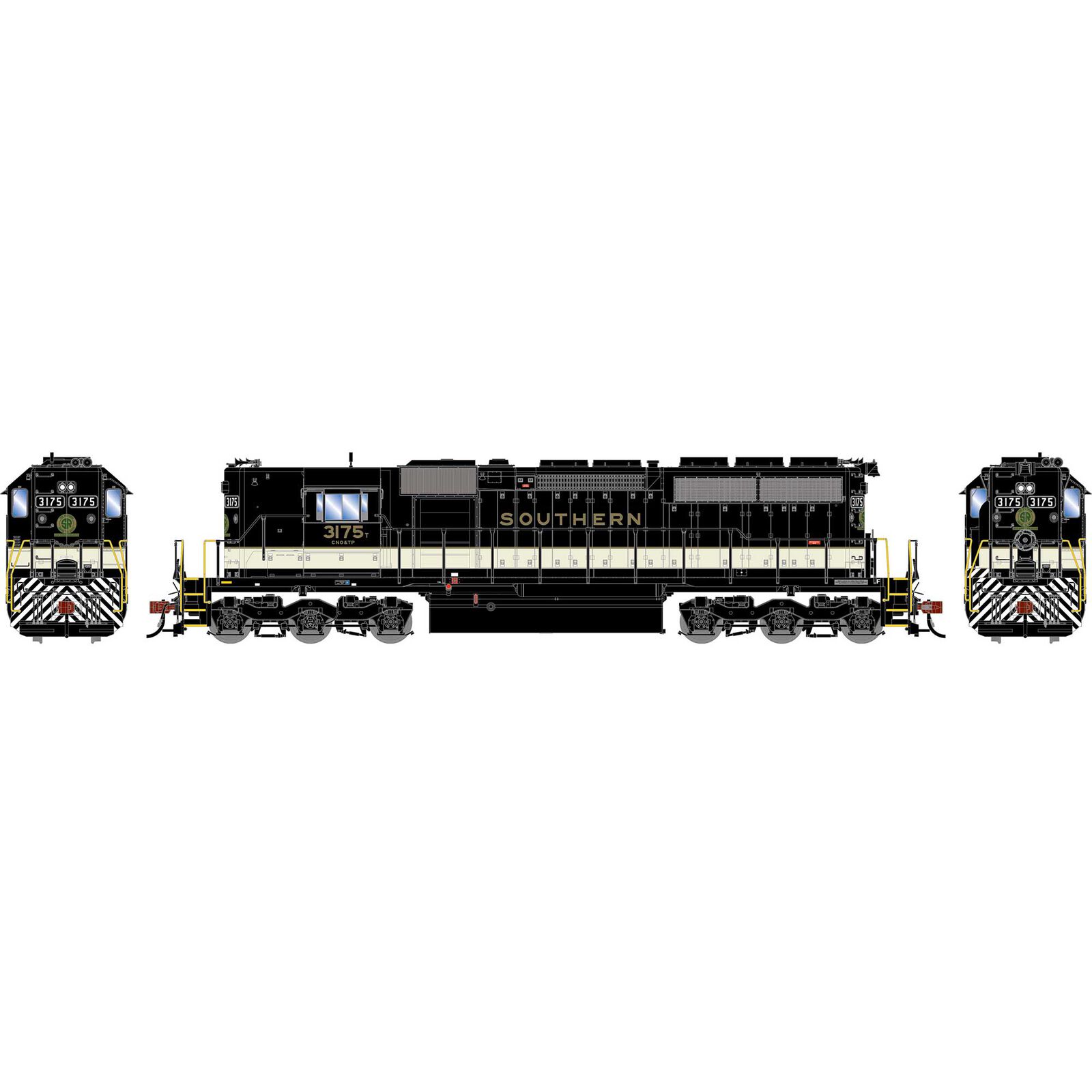 HO ATH SD40 Locomotive w/DCC & Sound, SOU #3175