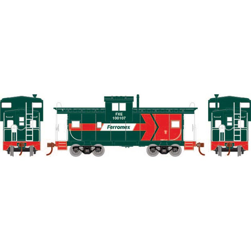 HO Wide Vision Caboose, Ferromex #100107