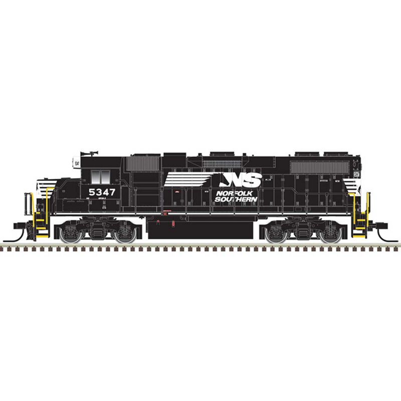N GP38-2 Phase II Norfolk S 5347, Black/White/Silver