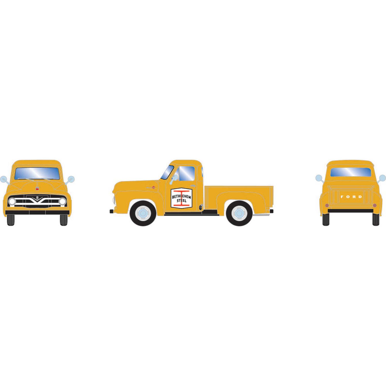 HO 1955 Ford F-100 Pickup Truck, Bethlehem Steel