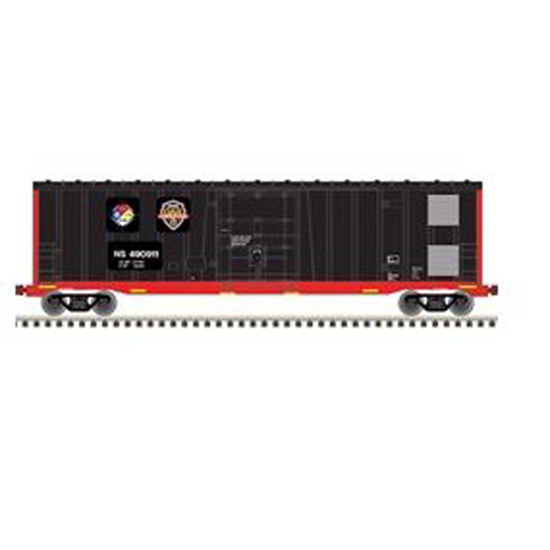 HO NSC 50' Plugdoor Boxcar NSFR Car #490411, Black/Red