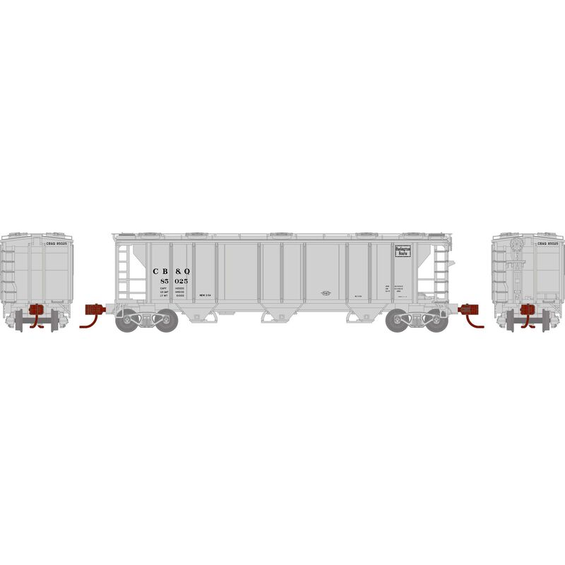 N PS-2 2893 3-Bay Covered Hopper, CB&Q #85025
