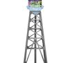 O Industrial Water Tower with Graffiti Decals