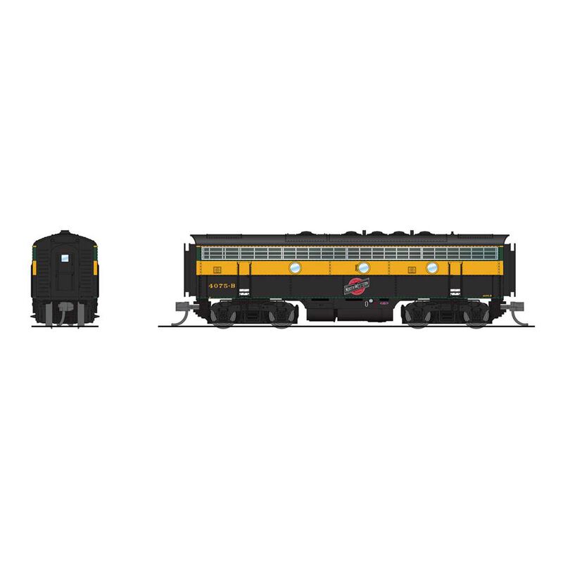 N EMD F7B Locomotive, CNW 4075B, As-Delivered