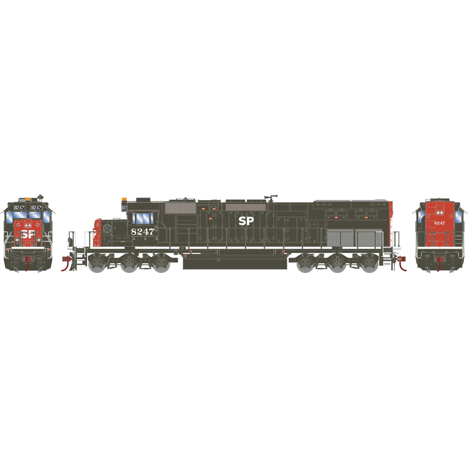 HO RTR SD40T-2, SP/Roseville #8247