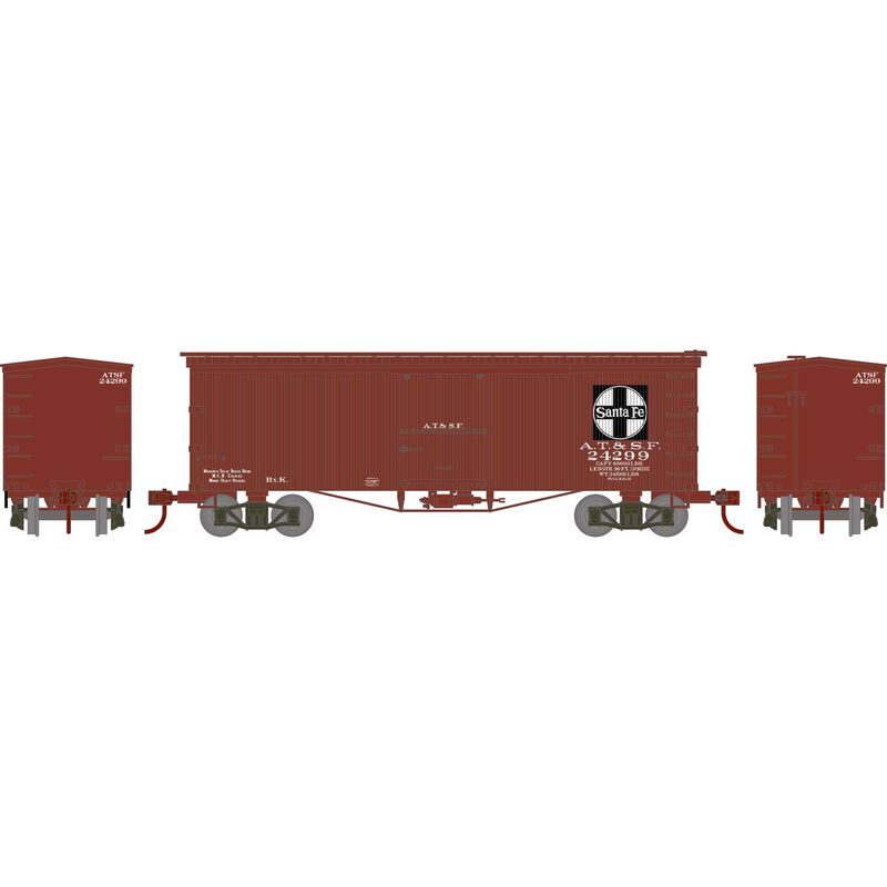 HO RND 36' Old Time Box Car, ATSF #24299