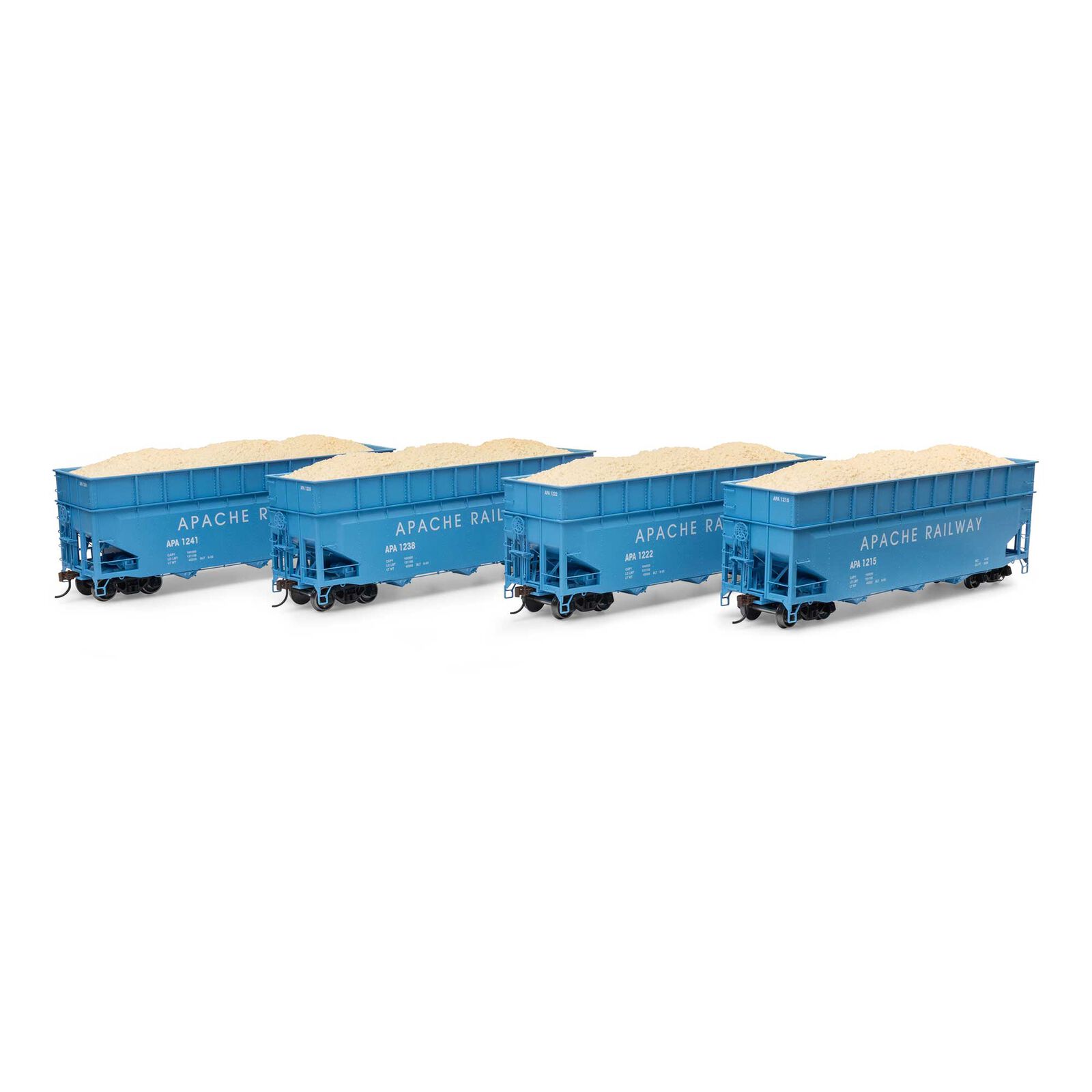 HO 40' Wood Chip Hopper with Load, APA #1215 / 1222 / 1238 / 1241 (4)
