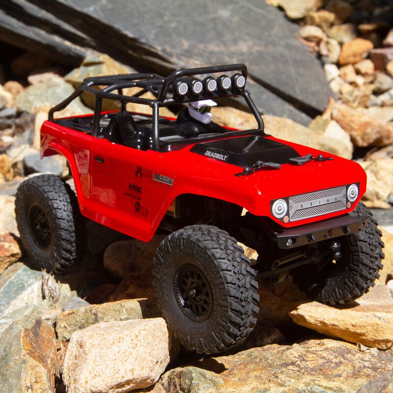1/24 SCX24 Deadbolt 4X4 RTR Brushed Rock Crawler (Battery & Charger Included), Red
