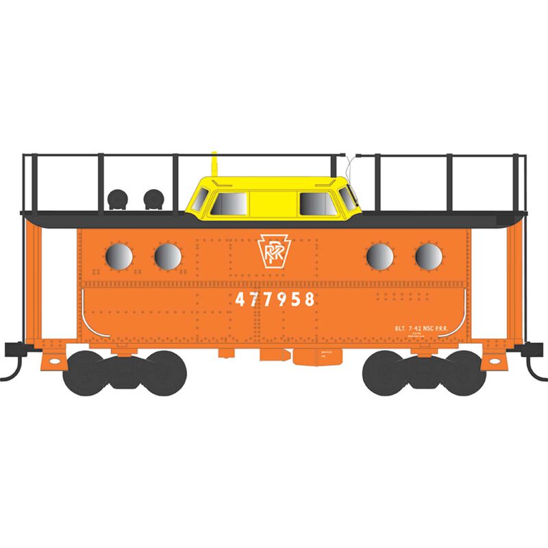HO N5c Caboose, PRR Focal Orange with Trainphone #477958