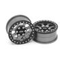 1/10 KMC KM237 Riot Beadlock Front/Rear 1.9 Rock Crawler Wheels, Gray