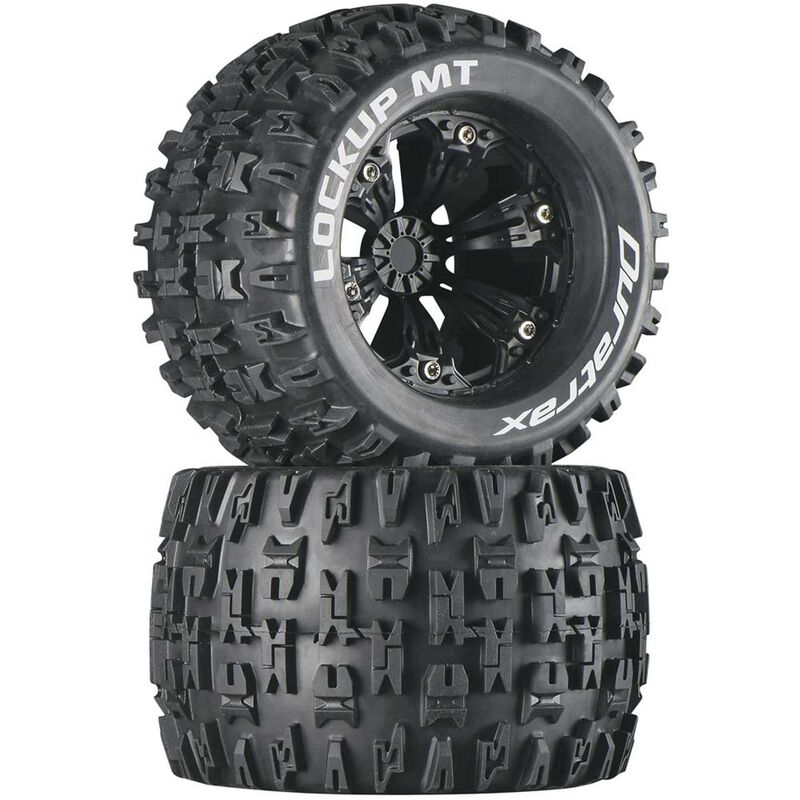 Lockup MT 3.8" Mounted 1/2" Offset Tires, Black (2)