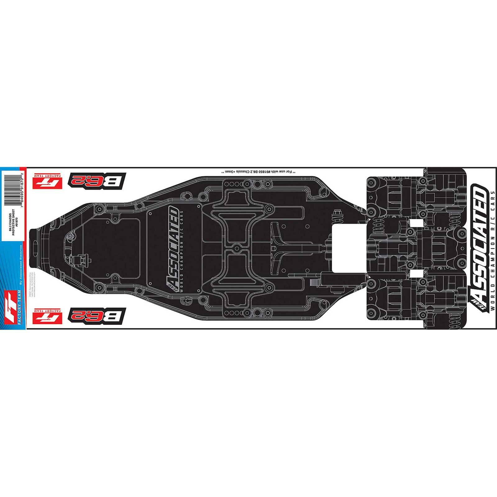 RC10B6.2 FT Chassis Protective Sheet printed