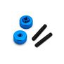 4-40 thumb nuts w/ set screw, 2pc &ndash; blue