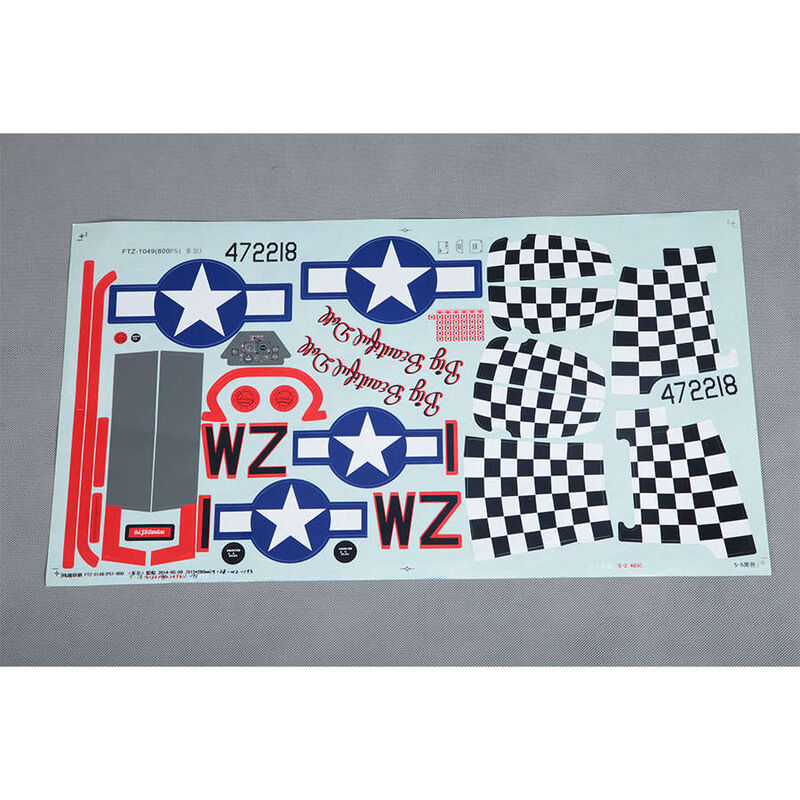 Decal Sheet: P51D BBD 800mm
