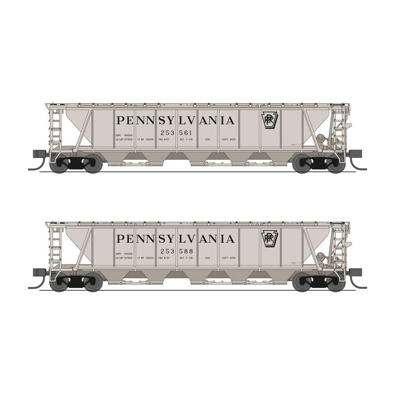 N H32 Covered Hopper, PRR (2-pack A)