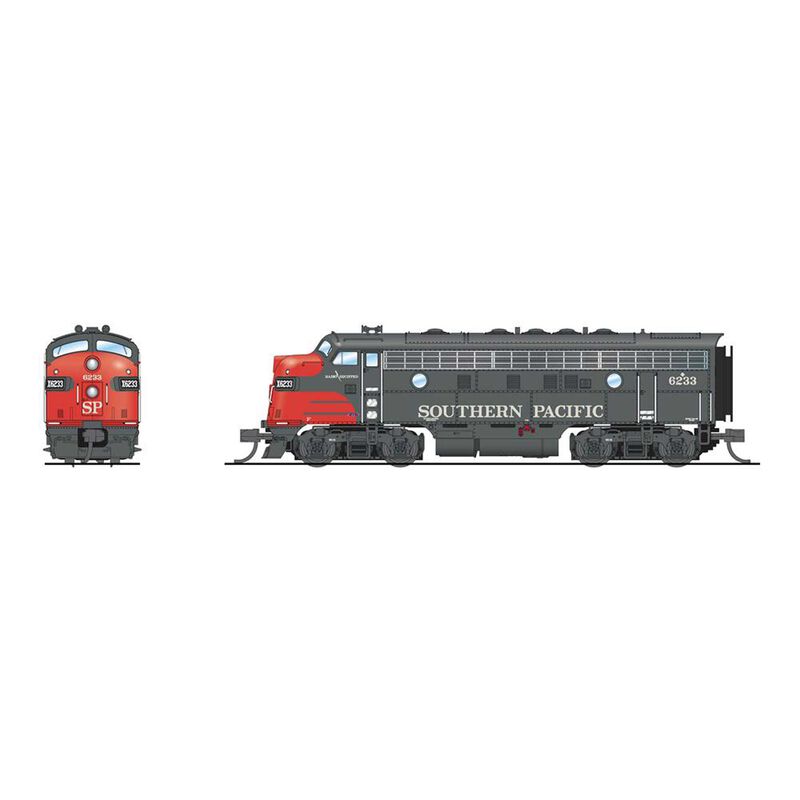 N EMD F7 A/B Locomotive, Unpowered B, Paragon4, SP #6233/8148