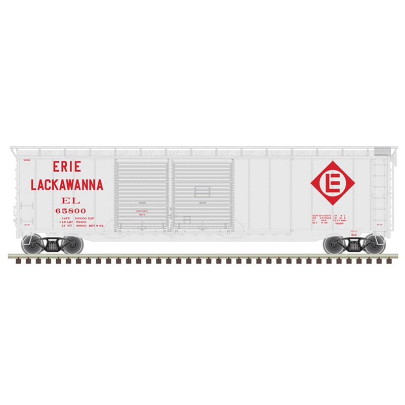 HO 50' Postwar Box Car Erie Lackawanna 65800