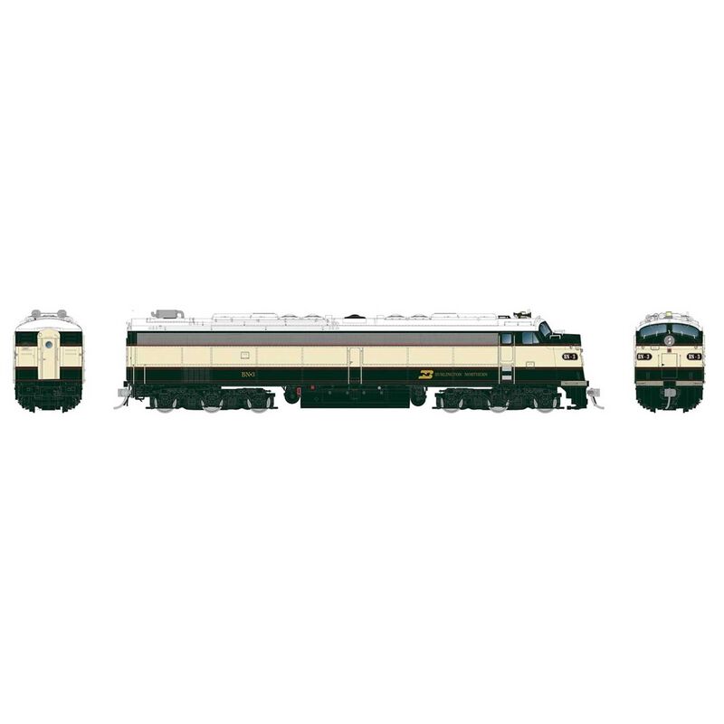 HO EMD E8A Locomotive with HEP, BN Executive #9925