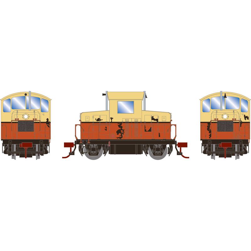 HO EMD Model 40 Locomotive, Faded Red / Yellow