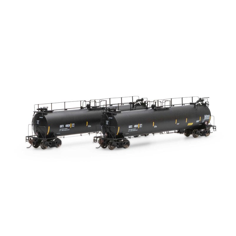 HO TankTrain A/B Set,GATX/YellowStripe#48615/48626