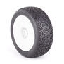1/8 Chain Link Super Soft Long Wear Pre-Mounted Tires, White Evo Wheels (2): Buggy
