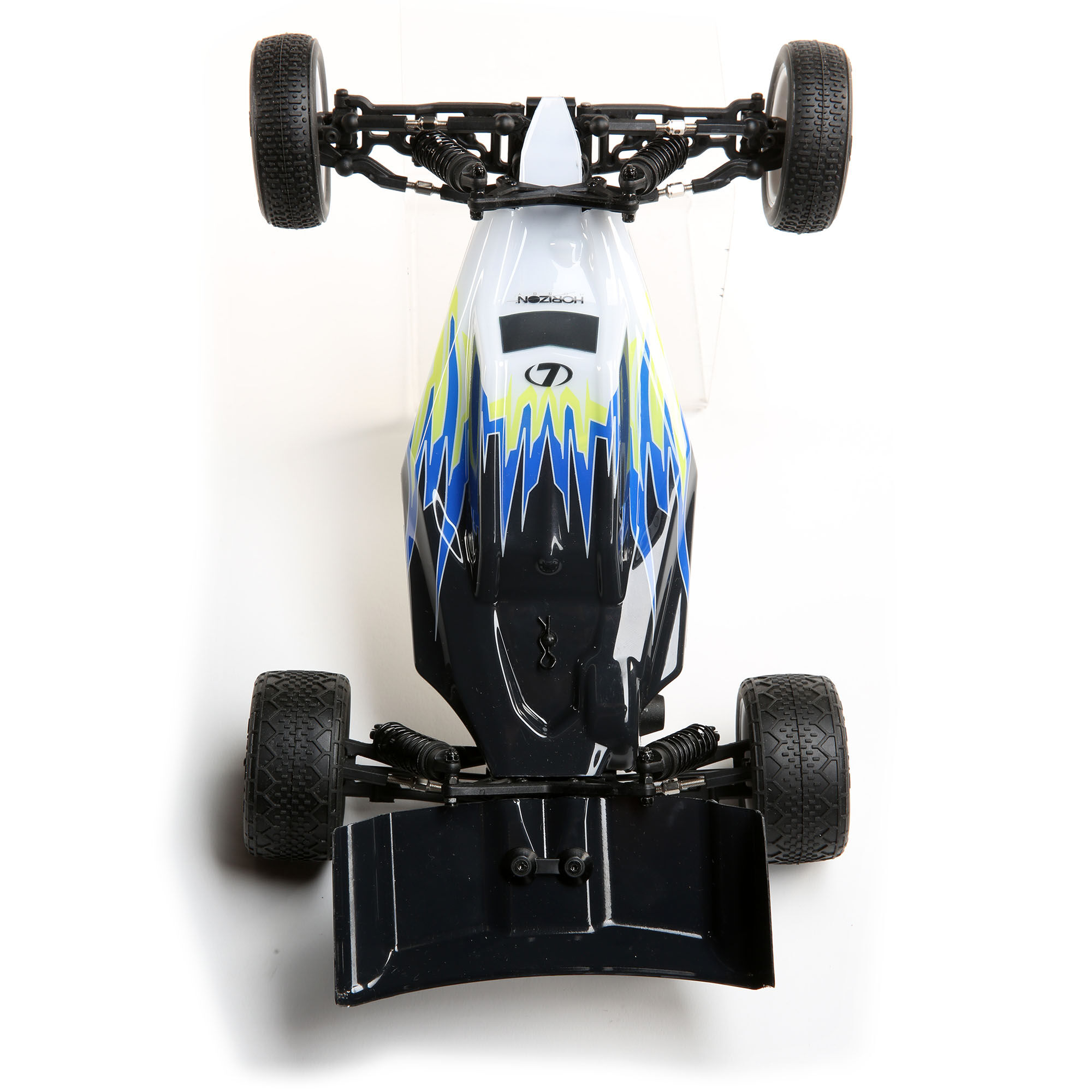 て*も様 【中古・メカ付】Losi 1/16 RC Mini-B 2WD Bug 1/16 Mini-B Brushed 2WD RTR Buggy - Blue/White - Hub Hobby