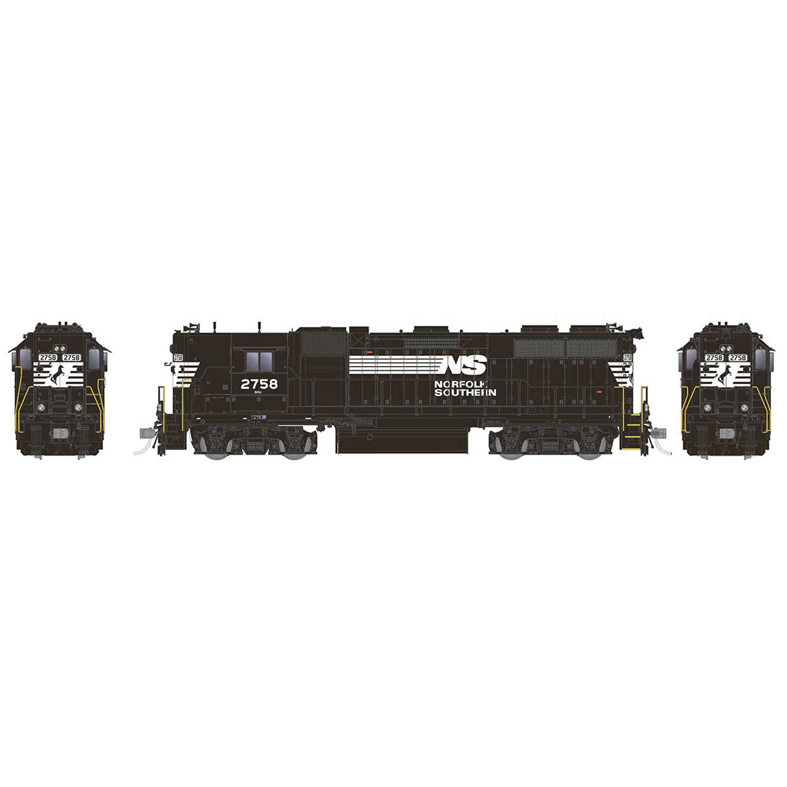 HO EMD GP38 High Hood Locomotive with DCC & SoundNS #2795