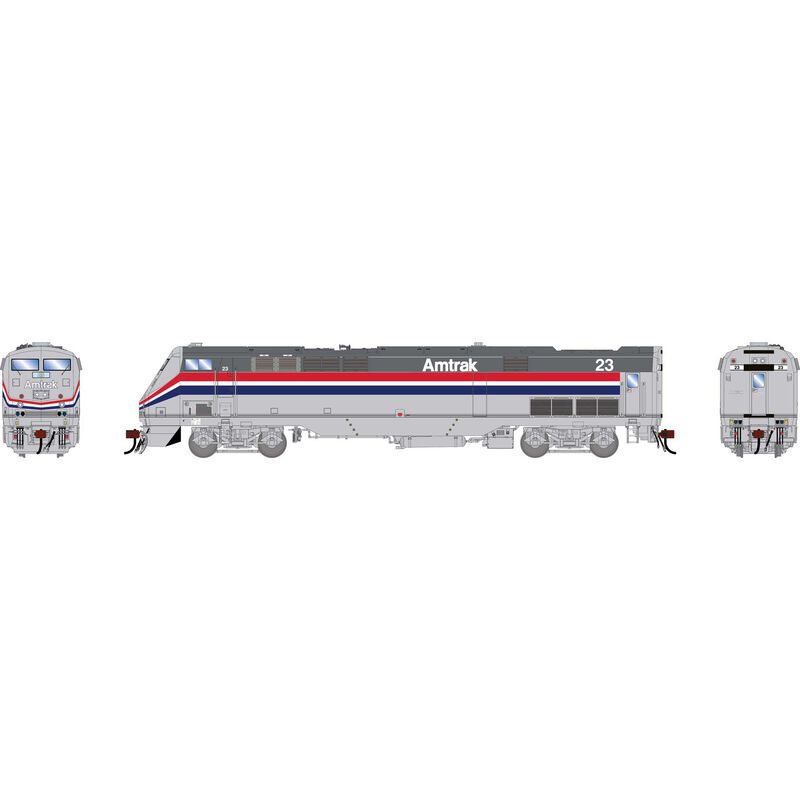 HO P42DC Locomotive with DCC & Sound, AMTK Phase III #23