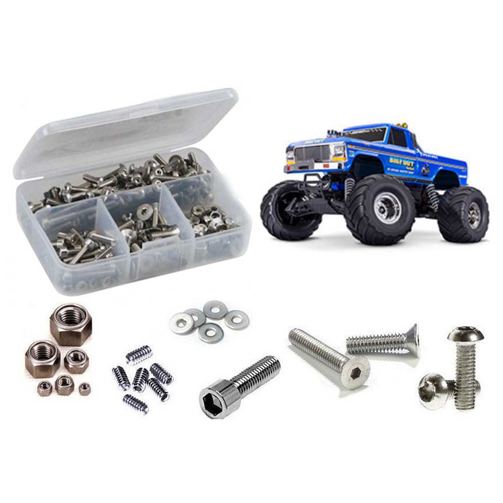 Stainless Steel Screw Kit, 1/10 Traxxas Bigfoot #1