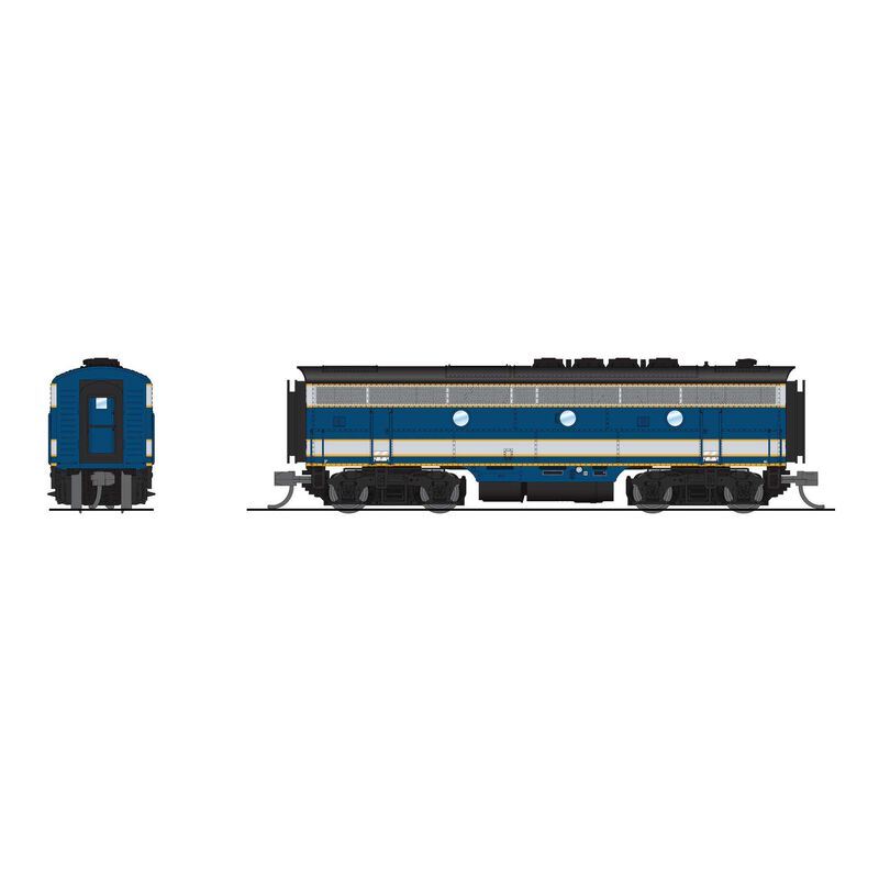 EMD F3B, Demo 754B1, Blue & Aluminum, No-Sound / DCC-Ready, N