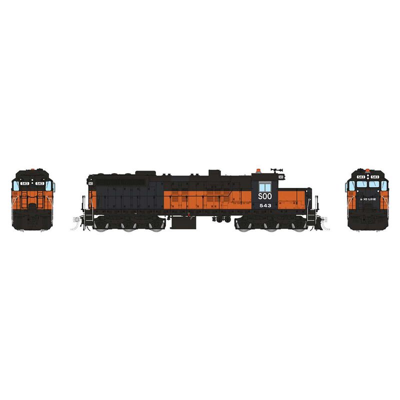 HO EMD SD10 Locomotive with DCC & Sound: SOO Line: #543