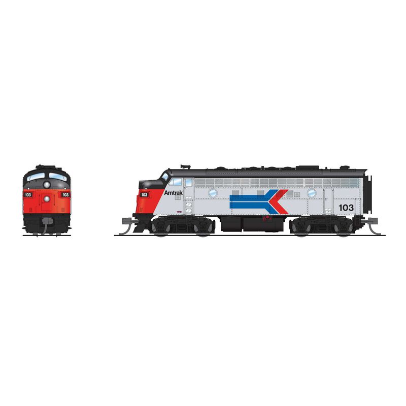 EMD F7A, Amtrak 105, Phase I, No-Sound / DCC-Ready, N