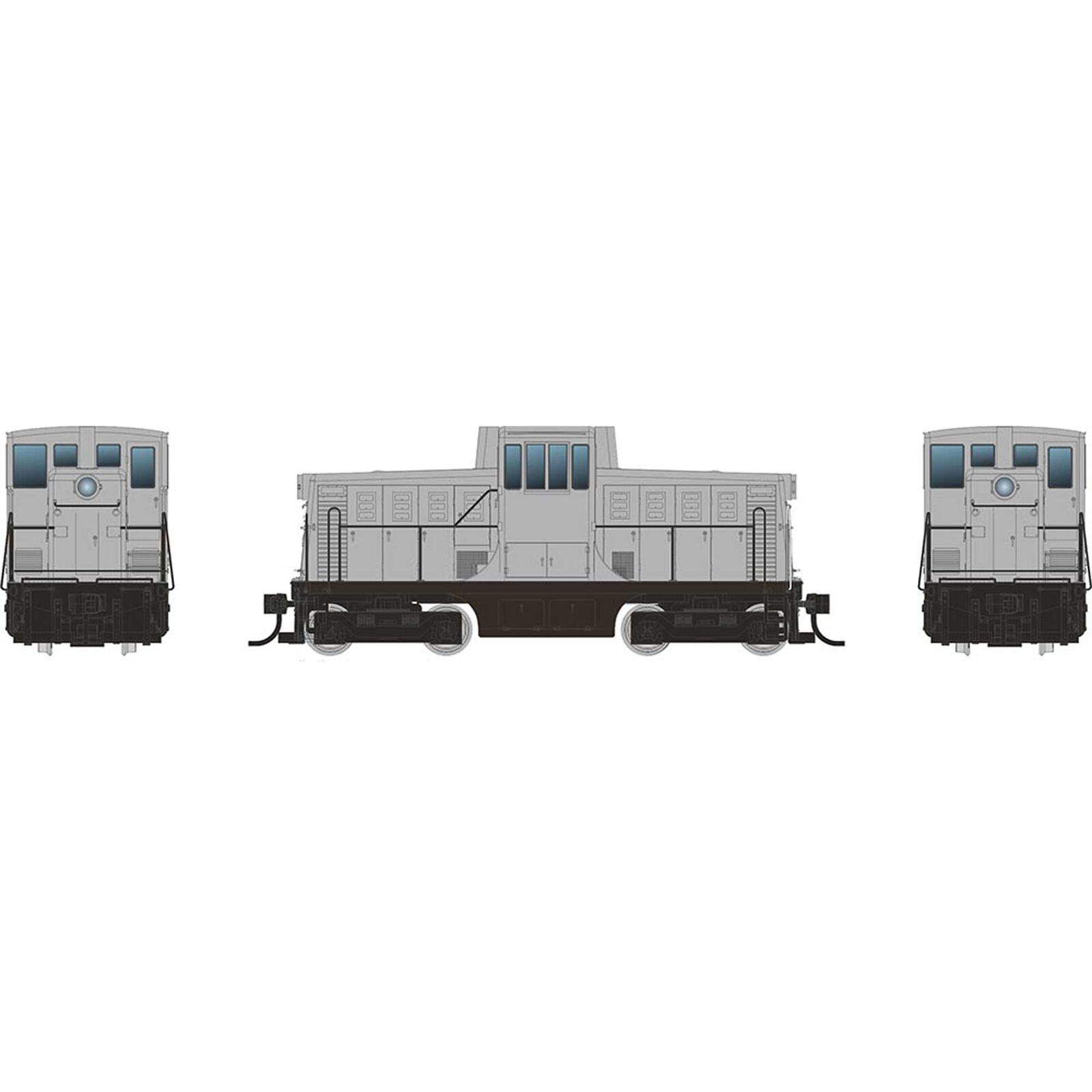 HO GE 44 Tonner Switcher Locomotive with DCC & Sound, Undecorated Phase Ic Body