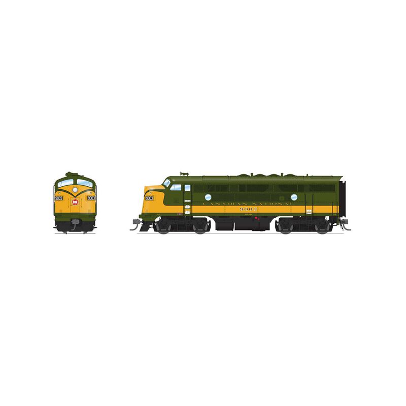 HO EMD F3A Locomotive, CN 9003, Olive Green & Imitation Gold
