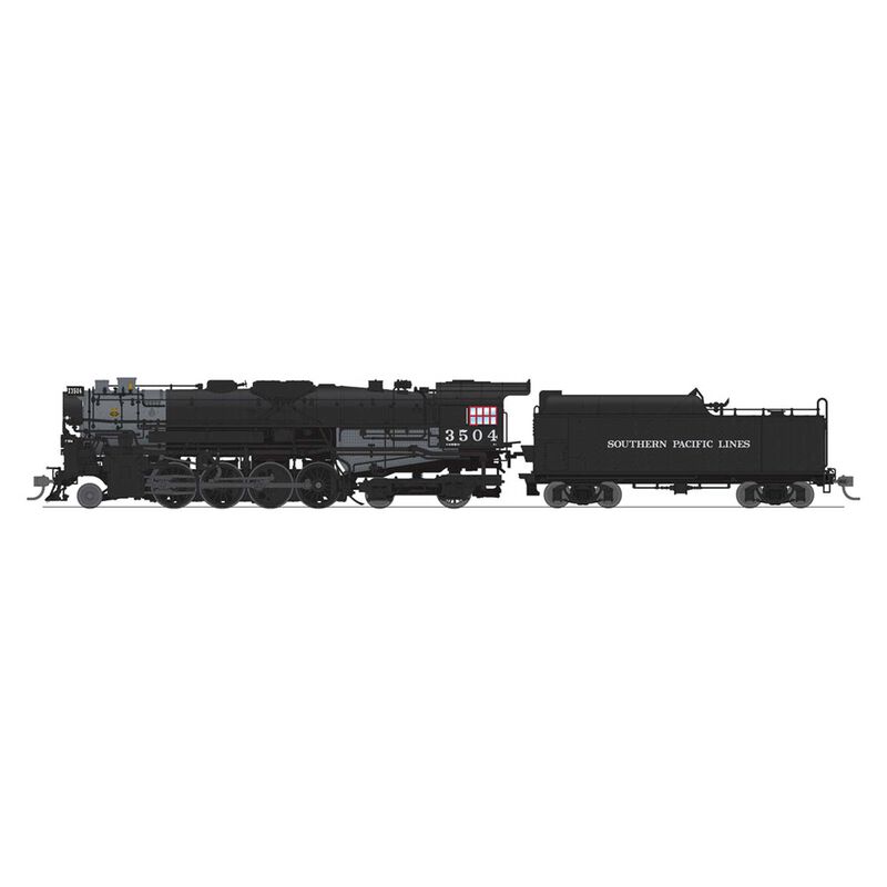 HO Southern Pacific 2-8-4 Berkshire T1a Locomotive with 4-axle Tender, SP #3508