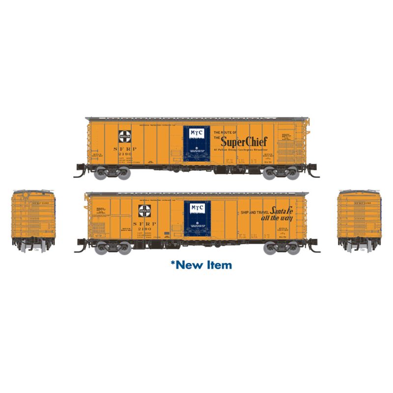 N Santa Fe RR-56 Mechanical Reefer: SFRP Mixed Slogan: 4-Pack
