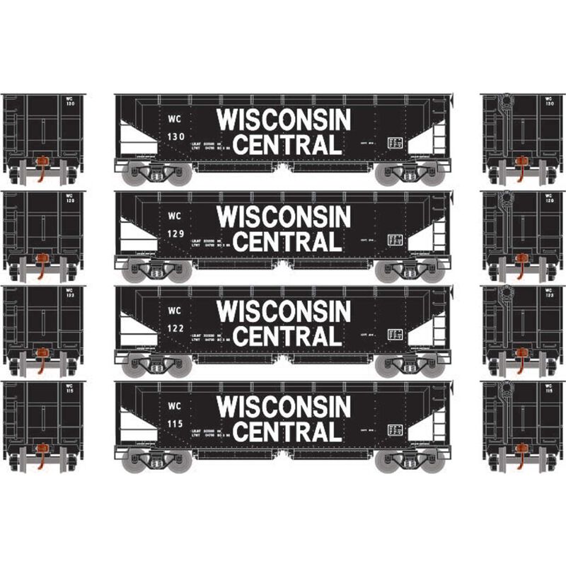HO RTR 40' Offset Ballast Hopper with Load, WC #1 (4)