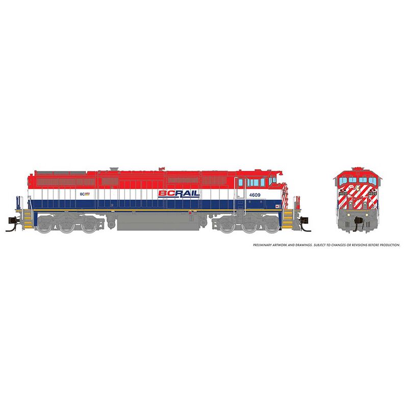 N Dash8-40CM Locomotive with DCC & Sound, BCR #4621