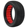 1/8 2AB Medium Long Wear Tires, Red Inserts( 2): Buggy