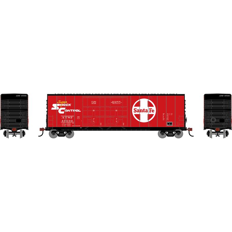 HO RND 50' High-Cube Smooth Side Box Car, ATSF #47590