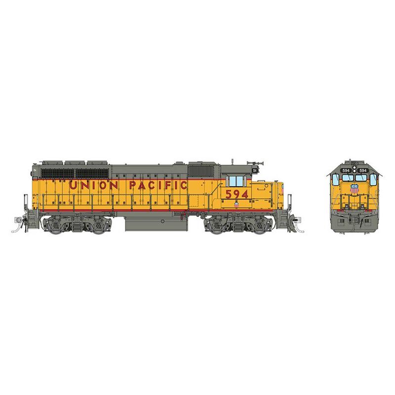 HO EMD GP40 Locomotive, Union Pacific: #589