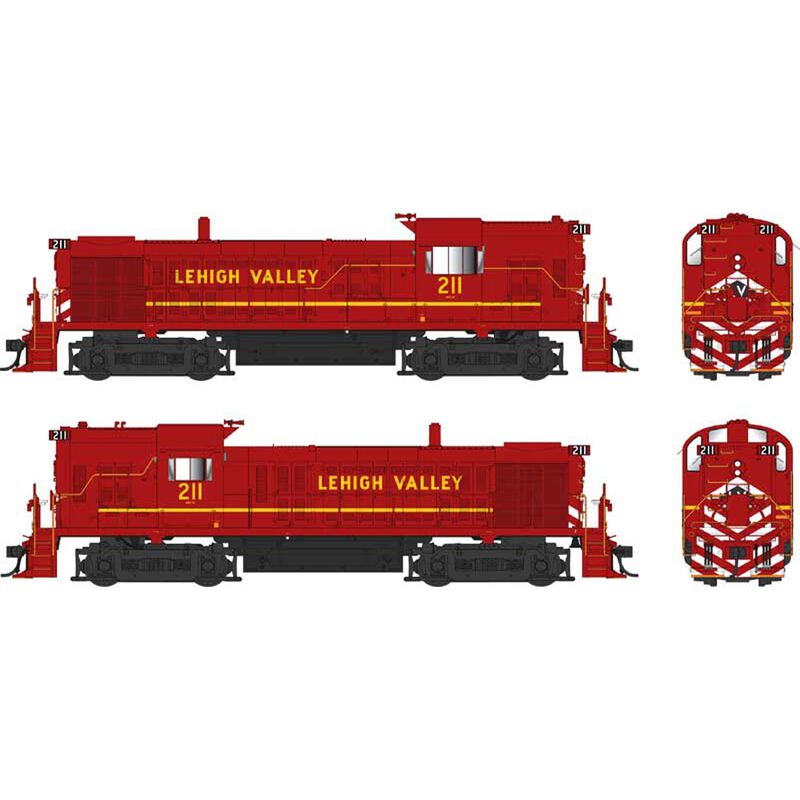 HO ALCo RS3 Hammerhead Locomotive DCC & Sound LV 211 Red