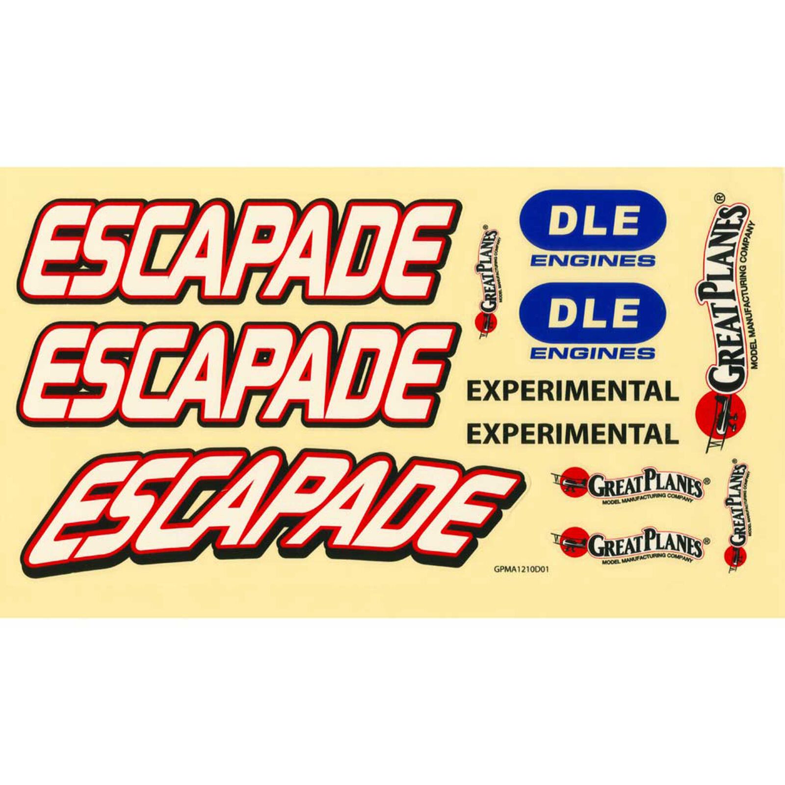 Decals Escapade MX 30cc EP ARF