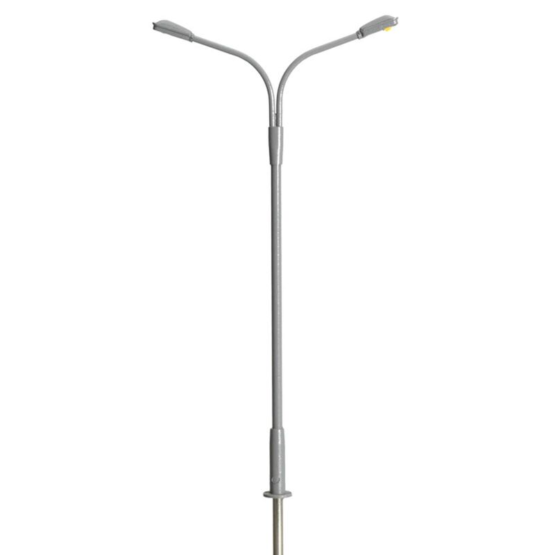 N Double Arm Streetlight, Gray, Cool White LED (3)