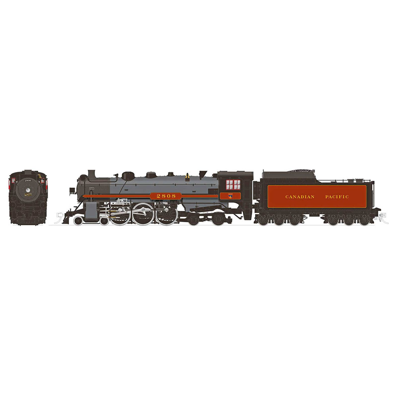 HO H1a 4-6-4 Hudson DC Locomotive CPR #2808
